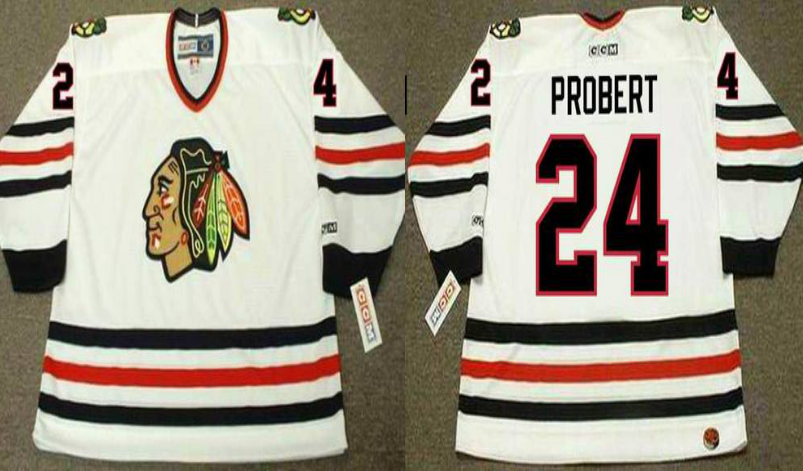 2019 Men Chicago Blackhawks 24 Probert white CCM NHL jerseys